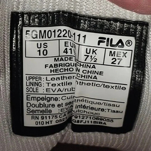 Fila Womens Memory Decimus 7 Leather Fitness Training Shoes Size 10 M - Picture 3 of 9